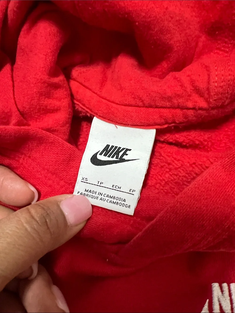 Nike kids red pullover hoodie/ size XS